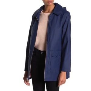 KATE SPADE Hooded Drawstring Waist Raincoat